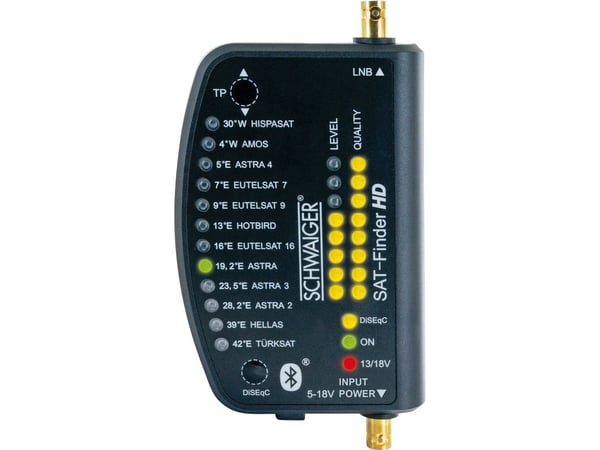 Schwaiger SF9003BTAKKU, 950 - 2150 MHz, 1 kpl, Muovi, Musta, 2 x BNC, 5 - 18 V