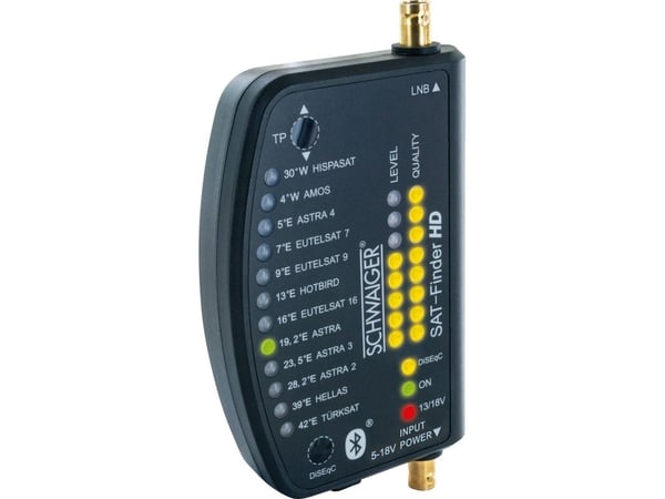 Schwaiger SF9003BTAKKU, 950 - 2150 MHz, 1 kpl, Muovi, Musta, 2 x BNC, 5 - 18 V