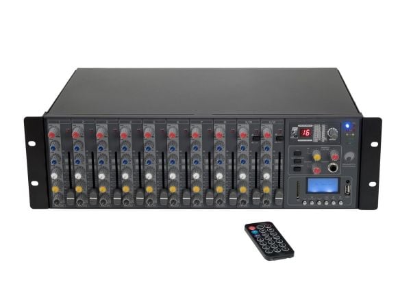 Omnitronic RM-1422FXA, Bluetooth, jalusta-asennus, 115 W, musta