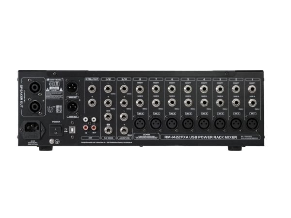 Omnitronic RM-1422FXA, Bluetooth, jalusta-asennus, 115 W, musta