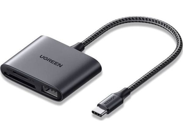 Ugreen 80798, MicroSD (TransFlash), MicroSDHC, MicroSDXC, SD, SDHC, SDXC, Grå, 5000 Mbit/s, USB 3.2 Gen 1 (3.1 Gen 1) Type-C, 1 stykker