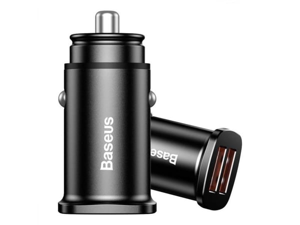 Baseus Square 2xUSB QC3.0 5A 30W autolaturi (musta)