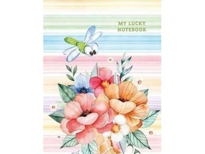 Dekorativ notatbok 128x165/64K ruter Dragonfly |