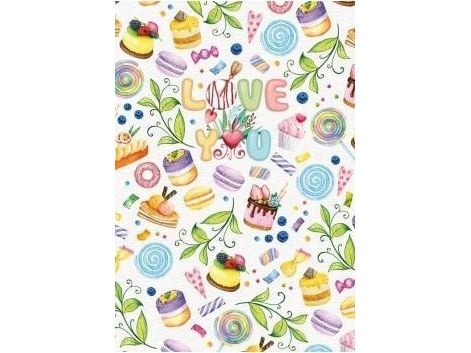 Dekorativ notatbok 143x210/96K rutet Sweetness