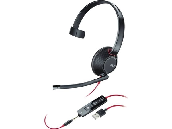 Poly Blackwire C5210 USB-A - 5200 Series - hodesett - on-ear - kablet - USB, 3,5 mm jakk