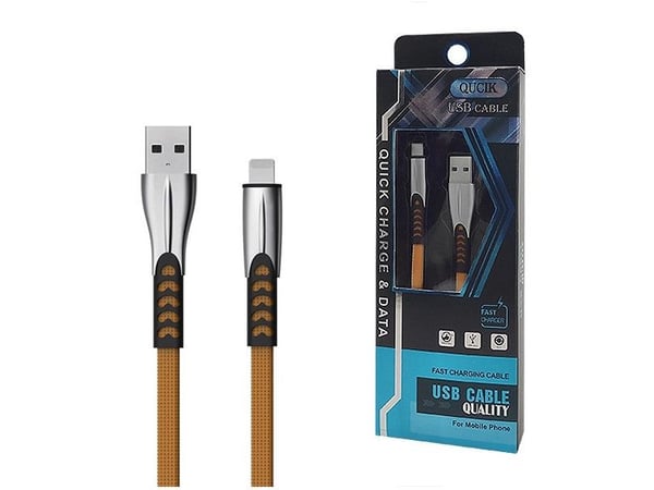 SOMOSTEL CABLE USB TYPE-C 2.4A GOLD 2400MAH QUICK CHARGER QC 3.0 1M POWERLINE BW02 BW02