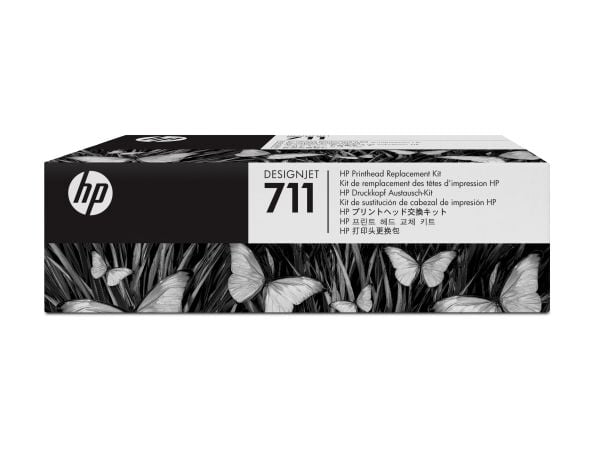 HP 711 - Sort, gul, cyan, magenta - printhoved - for DesignJet T100, T120, T120 ePrinter, T125, T130, T520, T520 ePrinter, T525, T530