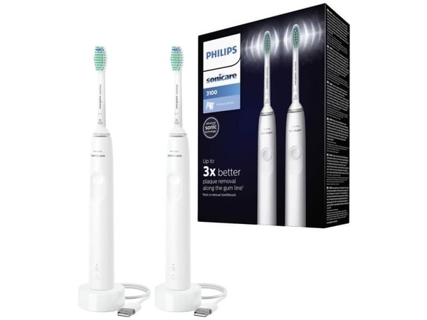 Philips 3100 Series HX3675 - Tannbørstesett - hvit