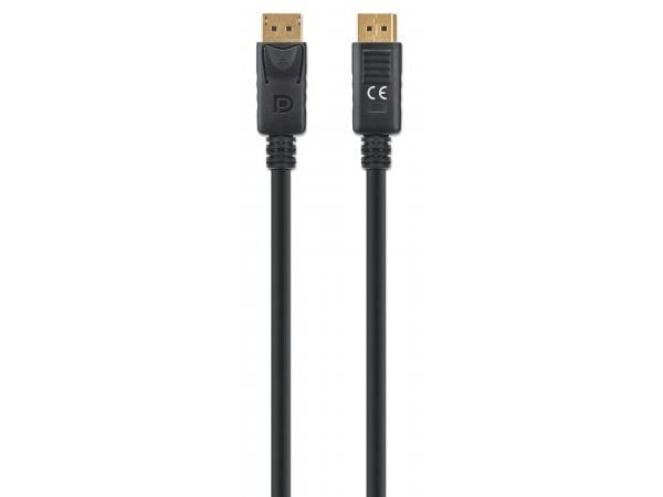 Manhattan 355575, 2 m, DisplayPort, DisplayPort, Hankjønn, Hankjønn, 7680 x 4320 piksler