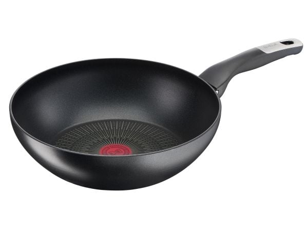 Tefal Unlimited G2551972, Rund, Wokpanna, Svart, Titan, 175 ° C, Gjuten aluminium