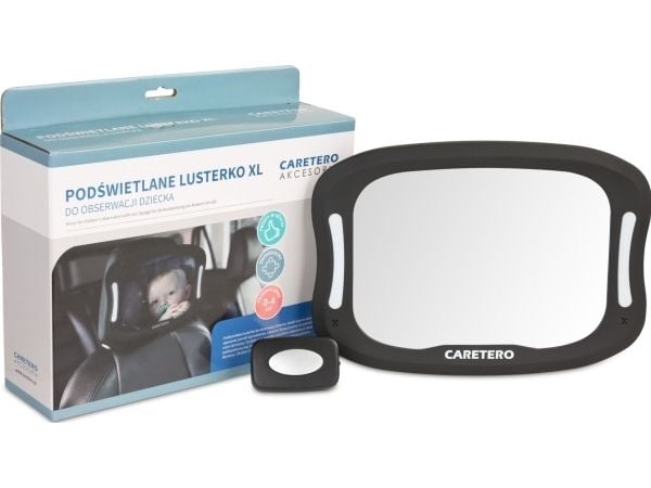 Caretero speil for å observere babyen LED XL