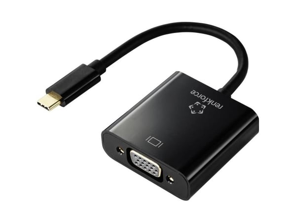 Renkforce RF-4679564, 0,1 m, USB Type-C, VGA (D-Sub), Hankjønn, Hunkjønn, Rett