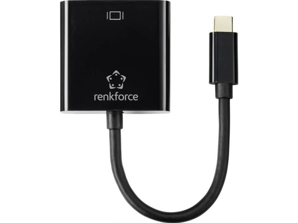 Renkforce RF-4679564, 0,1 m, USB Type-C, VGA (D-Sub), uros, naaras, suora, suora