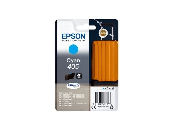 Epson Singlepack Cyan 408L DURABrite Ultra Ink, Korkea (XL) värintuotto, Väriainepohjainen muste, 21,6 ml, 1 kpl