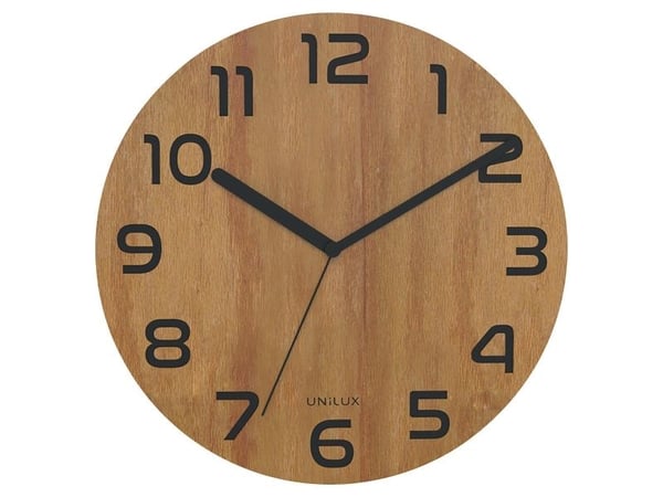 Seinäkello Unilux Palma Bamboo, 30 cm
