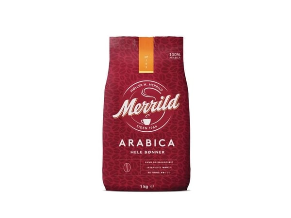 Kaffebønner merrild arabica, 1 kg