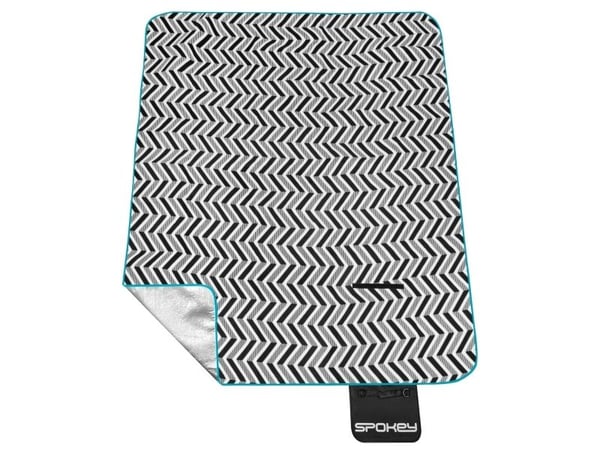 Spokey Picnic ZigZag, 180 x 210 cm, Musta, Valkoinen, Kuvio, Fleece, Polyvinyylikloridi (PVC), 842 g