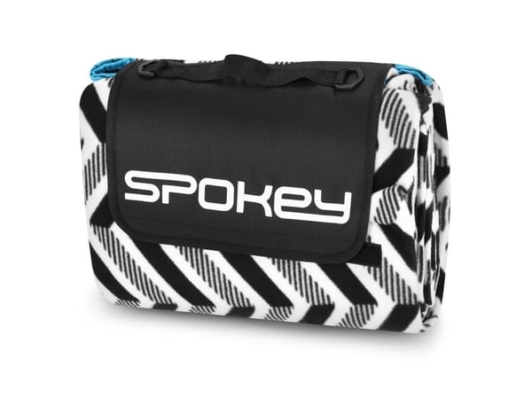 Spokey Picnic ZigZag, 180 x 210 cm, Musta, Valkoinen, Kuvio, Fleece, Polyvinyylikloridi (PVC), 842 g