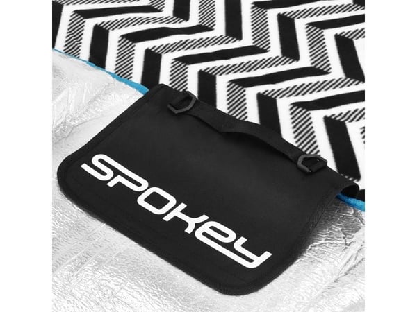 Spokey Picnic ZigZag, 180 x 210 cm, Musta, Valkoinen, Kuvio, Fleece, Polyvinyylikloridi (PVC), 842 g
