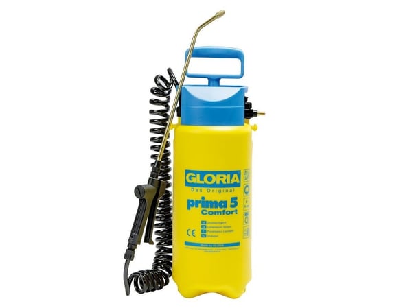 GLORIA Prima 5 Comfort, Håndbasert sprøytepistol, 7 l, 5 l, Blå, Gult, Plast, Messing