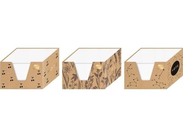 Interdruk Papperskub vit 9x9x5cm i kraftkopp
