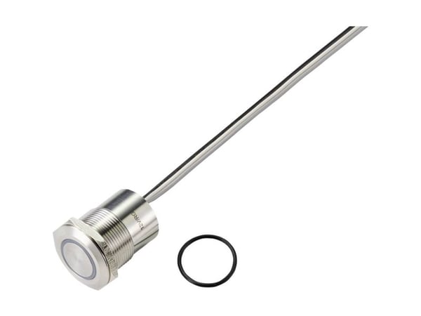 TRU COMPONENTS TC-9554796 Anturipainike 24 V 0,5 A 1 x Pois/(Päälle) Painike Vihreä, punainen (Ø) 25 mm IP65 1 kpl