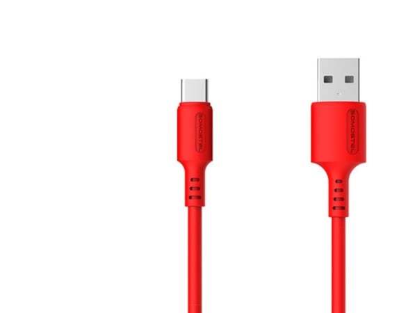 Somostel USB-A - USB-C kaapeli 1,2 m punainen (SMS-BP06 USB - USB type C punainen)
