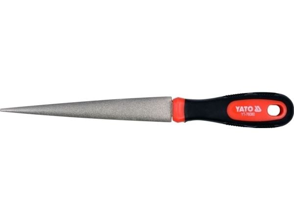 Yato YT-76080, Fil, Rund fil, Svart, Röd, 15 cm, 250 mm