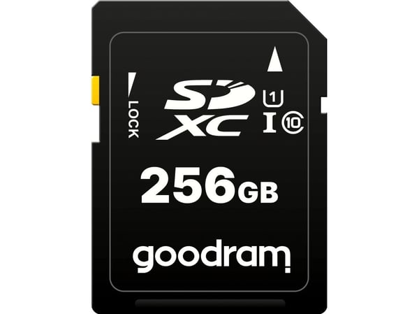 GOODRAM S1A0 - Flashminnekort - 256 GB - Video Class V30 / UHS-I U1 / Class10 - SDXC UHS-I