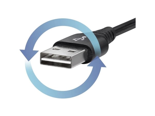 Renkforce RF-4609276, 1 m, USB C, USB A, USB 2.0, 0,48 Gbit/s, Sort