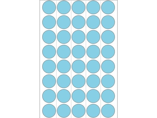 HERMA - Papir - permanent selvklebende - blå - 19 mm runde 1280 etikett(er) (32 ark x 40) runde etiketter