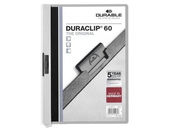 Durable DURACLIP, A4, 60 ark, Tyskland