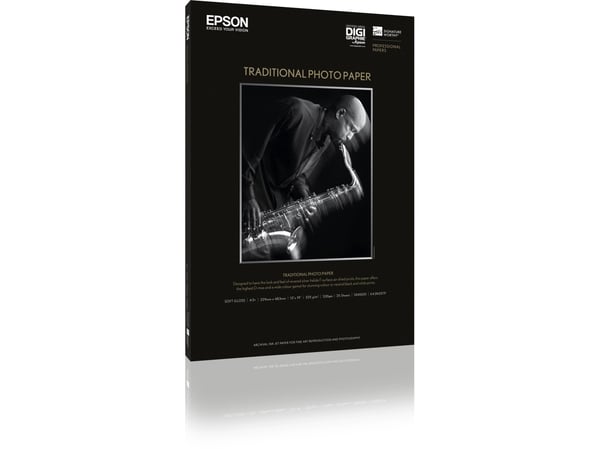 Epson Traditional Photo Paper - A2 (420 x 594 mm) - 330 g/m² - 25 ark fotopapir - for SureColor P5000, P800, SC-P10000, P20000, P5000, P7500, P900,...
