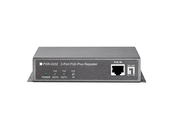 LevelOne POR-0202 - Forsterker - 100Mb LAN - 10Base-T, 100Base-TX - 2 porter - RJ-45 / RJ-45 - opp til 100 m