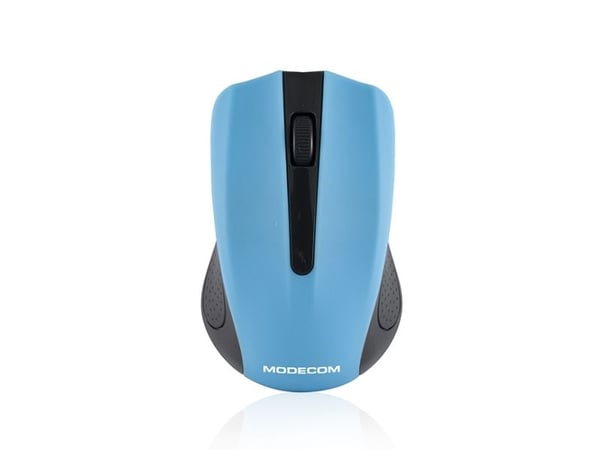 ModeCom MC-WM9 - Mus - optisk - trådløs - 2.4 GHz - USB trådløs mottaker - svart, blå