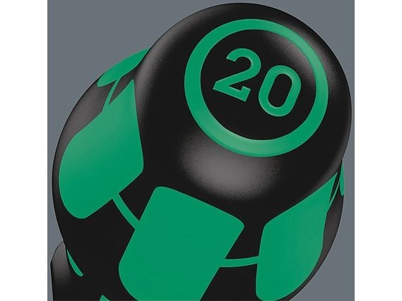 Wera 367 TORX® skrutrekker, 22 mm, 13 cm, 22 mm, 29 g, svart, grønn