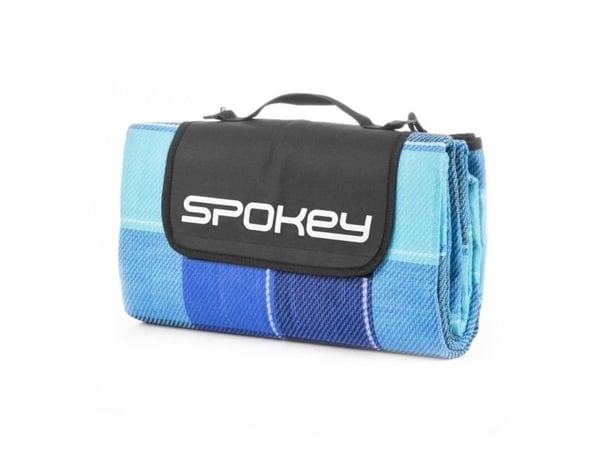 Spokey Picnic Flannel, 150 x 180 cm, Blå, Mønster, Polyvinylklorid (PVC), 380 mm, 230 mm