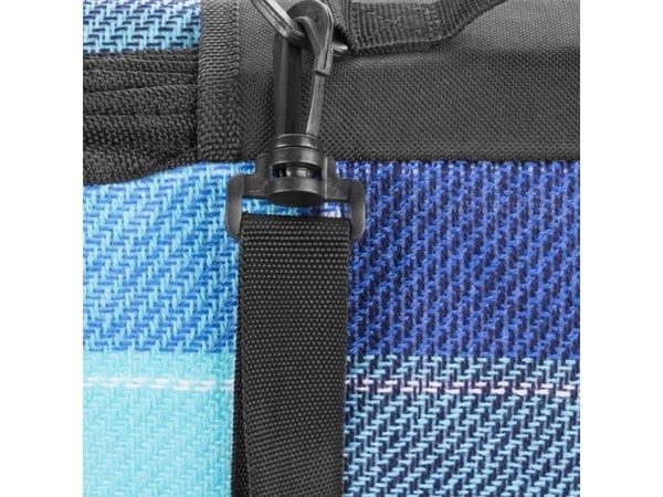 Spokey Picnic Flannel, 150 x 180 cm, Blå, Mønster, Polyvinylklorid (PVC), 380 mm, 230 mm