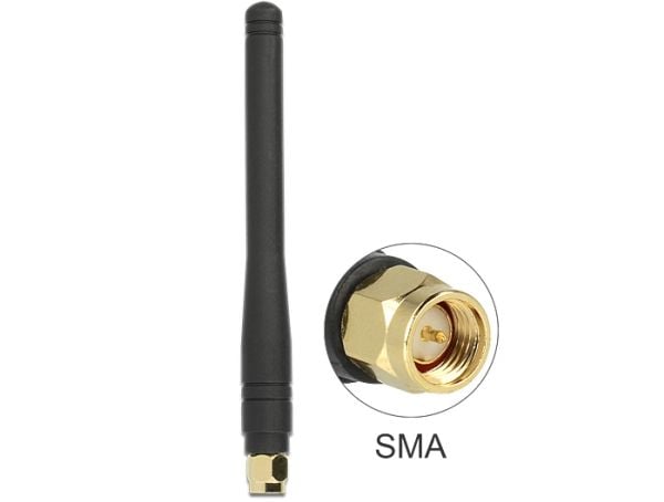 Delock ISM 433 MHz Antenna - Antenne - 10.8 cm - 2.5 dBi - rundtstrålende - svart