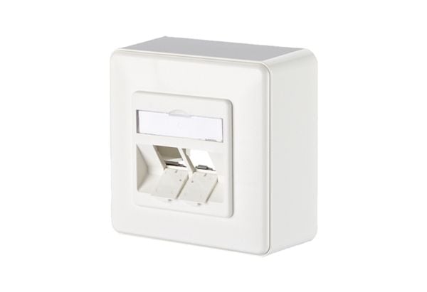 METZ CONNECT - Blank wallplate - 2 modules - kritvit, RAL 9010