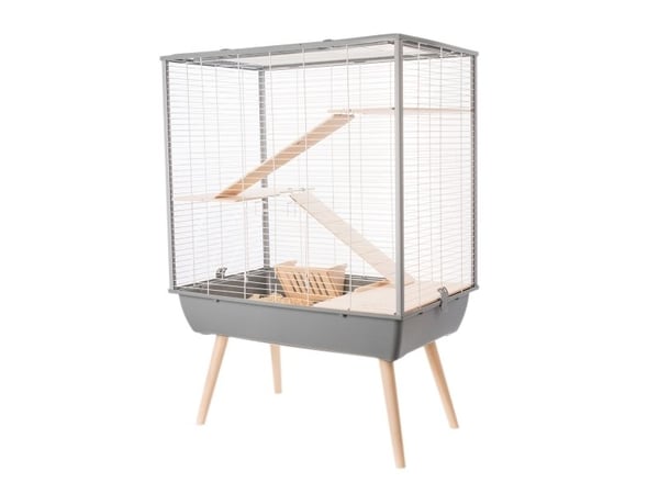Zolux häkki Neo Cozy isot jyrsijät H80, harmaa 78x48x80cm