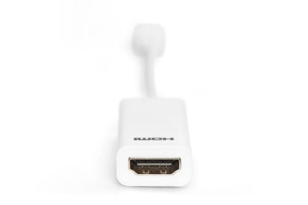 ASSMANN - HDMI-adapter - Mini DisplayPort hann til HDMI hunn - 15 cm - dobbeltisolert - hvit