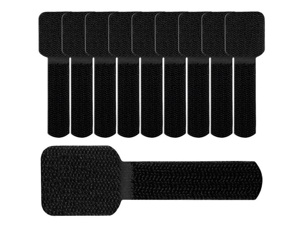 LTC PRO Wall - Kaapelipidike - pinta-asennus, seinäasennus - 9 cm - musta (50 kpl)