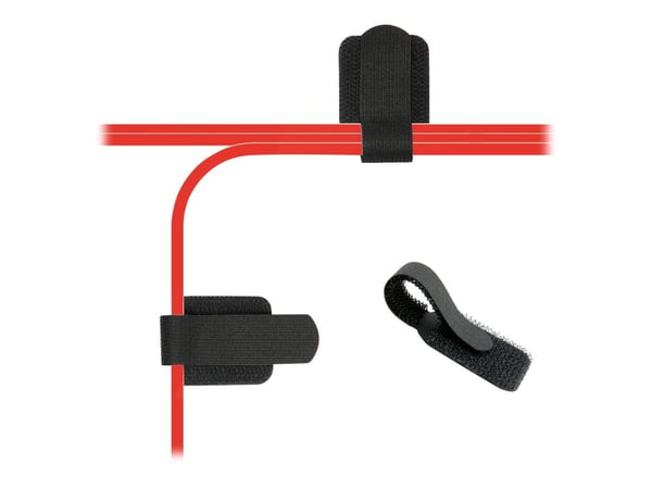 LTC PRO Wall - Kaapelipidike - pinta-asennus, seinäasennus - 9 cm - musta (50 kpl)
