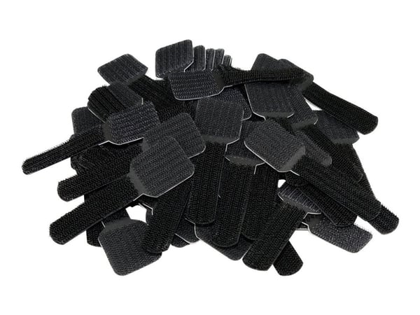 LTC PRO Wall - Kaapelipidike - pinta-asennus, seinäasennus - 9 cm - musta (50 kpl)