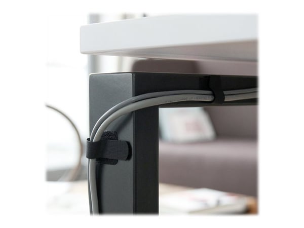 LTC PRO Wall - Kaapelipidike - pinta-asennus, seinäasennus - 9 cm - musta (50 kpl)