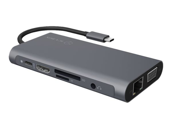ICY BOX IB-DK4040-CPD - Dokkingstasjon - USB-C - VGA, HDMI