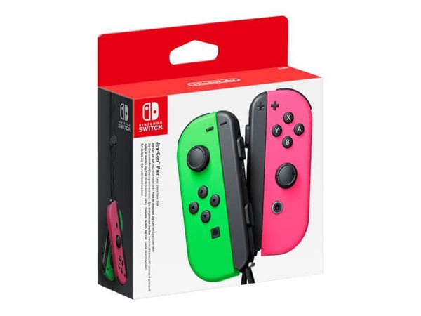 NINTENDO Joy-Con (L)/(R) - Håndkonsoll - trådløs - neongrønt, neonrosa (en pakke 2) - for Nintendo Switch