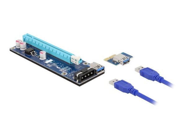 DeLOCK 41430, PCIe, PCIe, USB 3.2 Gen 1 (3.1 Gen 1), Musta, Sininen, Harmaa, PC, 0,8 Gbit/s, 128,2 mm
