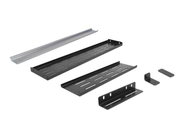 Delock - DIN-skinnemonteringssett - rackmonterbar - svart - 4U - 19"